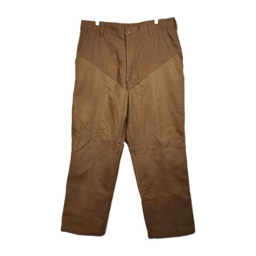 Woolrich Faced Canvas Jeans Men's Size 36x32 Brown Straight Leg Heavyweight